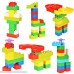BATTOP Marble Run Building Blocks Construction Toys Set Puzzle Race Track for Kids-97 Pieces B075ZQN3SL